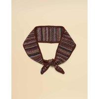 Joules Knitted Fairisle Neckerchief Brown Mix