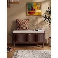 Corndell Soho Oak Storage Bench Brown