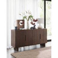 Corndell California Oak Walnut Finish Large Sideboard Brown