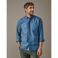 Aubin Regular Fit Pure Cotton Oxford Shirt Mid Blue