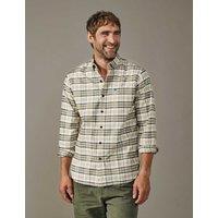 Aubin Regular Fit Pure Cotton Check Oxford Shirt Gold Mix