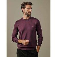 Aubin Pure Cotton Crew Neck Jumper Purple