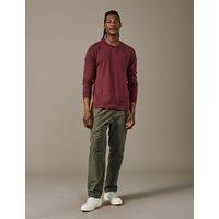 Aubin Pure Cotton Long Sleeve T-Shirt Dark Burgundy