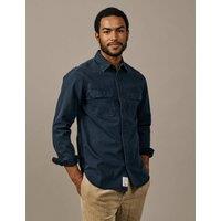 Aubin Regular Fit Pure Cotton Shirt Navy