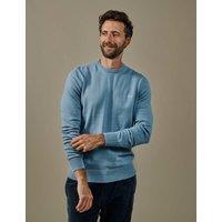 Aubin Pure Cotton Crew Neck Jumper Indigo