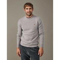 Aubin Lambswool Rich Crew Neck Jumper Stone