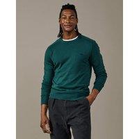 Aubin Cotton Rich Crew Neck Jumper with Cashmere Green