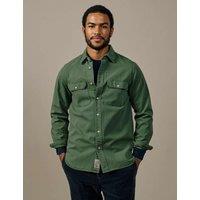 Aubin Regular Fit Pure Cotton Shirt Khaki