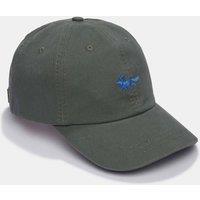 Aubin Pure Cotton Embroidered Flat Cap Khaki