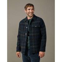 Aubin Wool Blend Overshirt Grey Mix