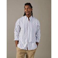 Aubin Relaxed Fit Pure Cotton Striped Oxford Shirt White Mix
