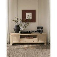 Corndell Normandy White Wash Large TV Unit Neutral