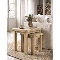 Corndell Normandy White Wash Nest Of Tables Neutral