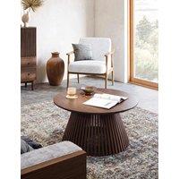 Corndell Soho Round Slatted Coffee Table Brown