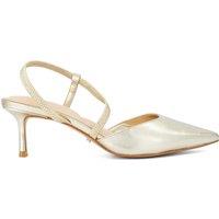 Dune London Pointed Toe Embellished Court Shoes Gold