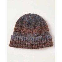 FatFace Ombre Beanie Hat with Wool Orange Mix