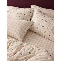 Piglet In Bed 2 Pack Pure Cotton 200 Thread Count Patterned Pillowcase Set Cream