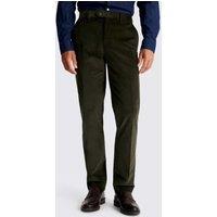 MOSS Tailored Fit Cotton Rich Corduroy Trousers Dark Green