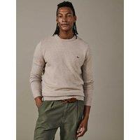 Aubin Pure Wool Crew Neck Jumper Natural Mix