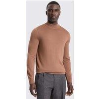 MOSS Merino Wool Rich Roll Neck Jumper Pink