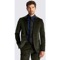 MOSS Tailored Fit Corduroy Suit Jacket Dark Green