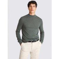 MOSS Merino Wool Rich Mock Neck Jumper Teal