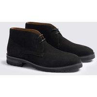 MOSS Leather Lace Up Chukka Boots Black