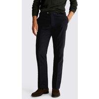 MOSS Moleskin Tailored Fit Trousers Navy