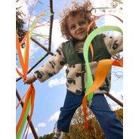 JoJo Maman Bb 2 In 1 Tractor Borg Fleece Jacket Green Mix