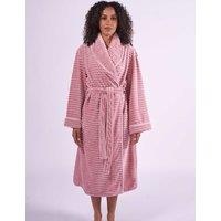 Cyberjammies Striped Fleece Dressing Gown Soft Pink
