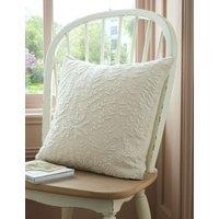 Laura Ashley Felsham Textured Botanical Cushion Natural