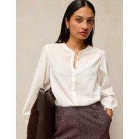 White Stuff Pure Cotton Crew Neck Top Ivory
