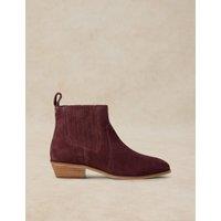 White Stuff Suede Chelsea Boots Dark Red