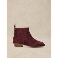 White Stuff Mid Heel Suede Chelsea Boot Dark Red