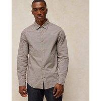White Stuff Checked Slim Fit Oxford Shirt Natural Mix