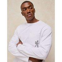 White Stuff Pure Cotton Graphic Short Sleeve T-Shirt White