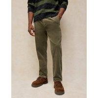White Stuff Regular Fit Corduroy Trousers Khaki