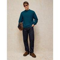 White Stuff Regular Fit Wool Rich Mock Neck Jumper Teal