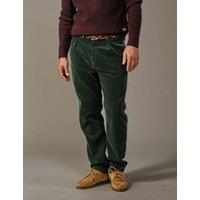 Aubin Relaxed Fit Corduroy Trousers Dark Khaki