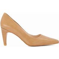 Dune London Astrids Leather Square Toe Court Heels Blush