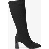 Carvela Block Heel Pull On Knee High Boots Black