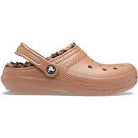 Crocs Regular Fit Lined Slip On Clog Shoes Brown