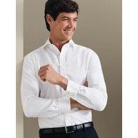 Charles Tyrwhitt Regular Fit Non Iron Pure Cotton Textured Shirt White
