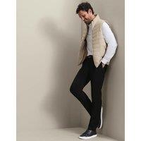 Charles Tyrwhitt Regular Fit Textured Collared Neck Gilet Stone