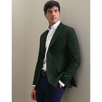 Charles Tyrwhitt Slim Fit Pure Wool Textured Jacket Dark Green