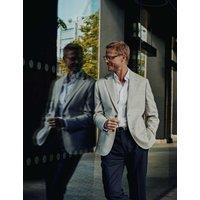 Charles Tyrwhitt Slim Fit Wool Rich Jacket With Silk Silver Grey