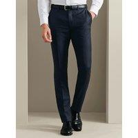 Charles Tyrwhitt Slim Fit Pure Wool Flat Front Trousers Navy