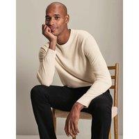 Charles Tyrwhitt Pure Merino Wool Crew Neck Jumper Cream