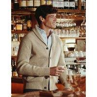 Charles Tyrwhitt Merino Wool Shawl Neck Cardigan Oatmeal