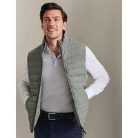Charles Tyrwhitt Regular Fit Textured Collared Neck Gilet Sage